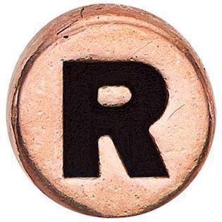 Christina rosa forgyldt sølv  Lille rosa forgyldt sølv dot  med R, model 603-R-R købes hos Guldsmykket.dk her